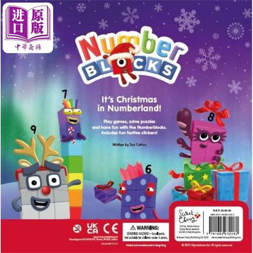 【中商原版】数字积木字母积木圣诞贴纸乐2 Numberblocks Christmas Sticker Fun英文原版 儿童活动玩具书 卡通动画节日贴纸书 商品图3