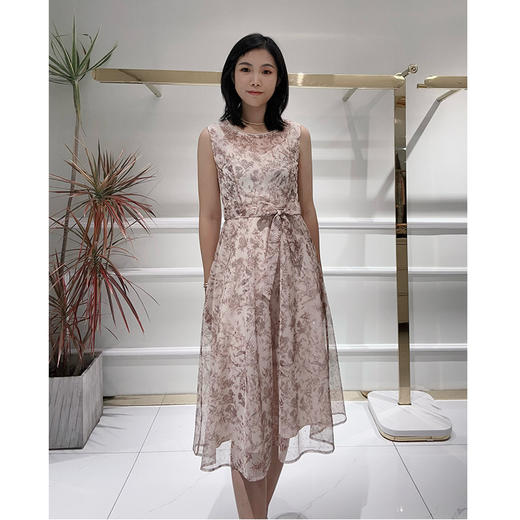 EIIR司歌弹力网印花背心无袖连衣裙显瘦气质EA881367 商品图4