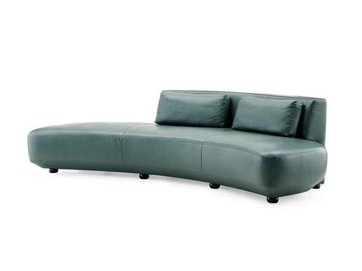 栖居 简 沙发 半皮+高回弹海绵+羽绒+实木松木内架+实木脚[免费送装，偏远地区除外] 商品图1