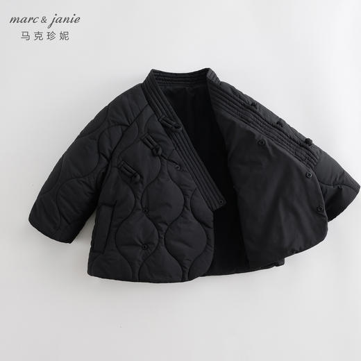 马克珍妮秋冬装 男女童国风新中式交领夹棉保暖外套 232093 商品图2
