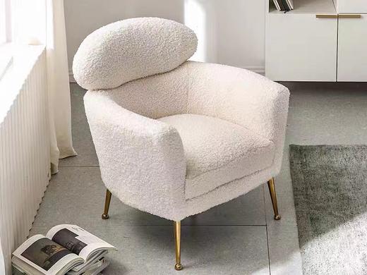 椅世界 简 休闲椅 羊毛+镜面金色脚[免费送装，偏远地区除外] 商品图2