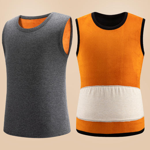 【6A级桑蚕丝，隔绝散热蓄热保暖！】中老年保暖背心黄金绒加绒加厚保暖上衣爸爸妈妈大码打底内衣冬季lm 商品图3