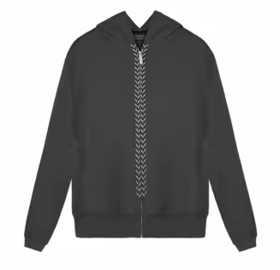 R-49PERCENT 492023AW/069W 连帽刺绣开衫拉链卫衣