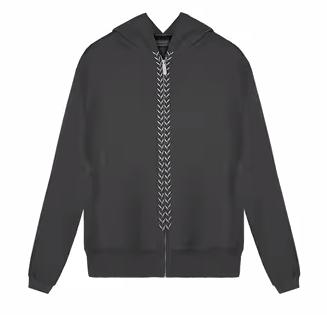 R-49PERCENT 492023AW/069W 连帽刺绣开衫拉链卫衣 商品图0