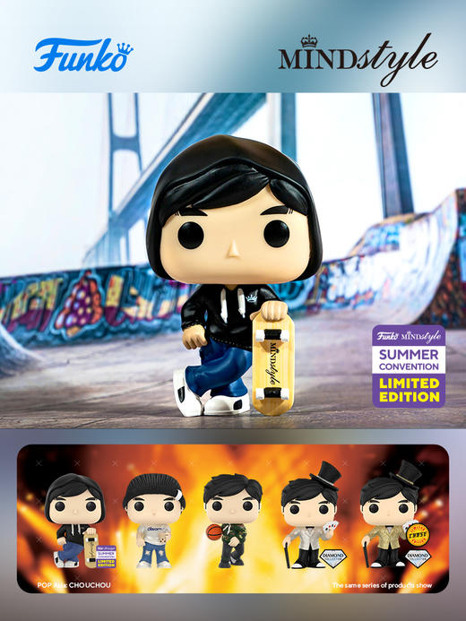 Funko POP Asia CHOUCHOU 亚洲系列周同学公仔滑板周手办 65425 商品图1