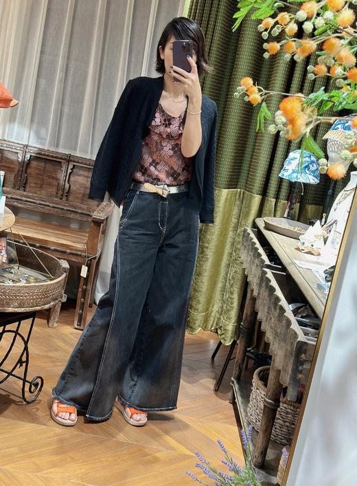 TYNVIE 散口雪纺边外套-黑色 商品图1