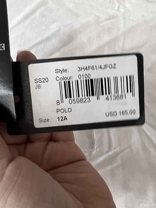 EMPORIO ARMANI/EA 阿玛尼 男孩纯色半拉链短袖POLO衫 商品图2