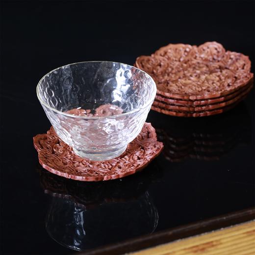 八角洋花镂空杯垫°酸枝 商品图1