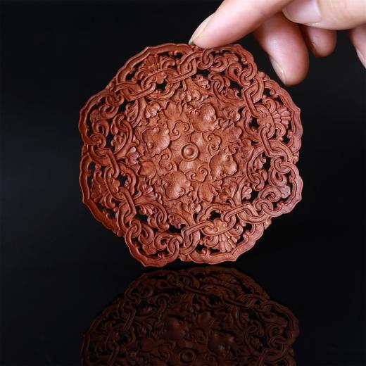 八角洋花镂空杯垫°酸枝 商品图0