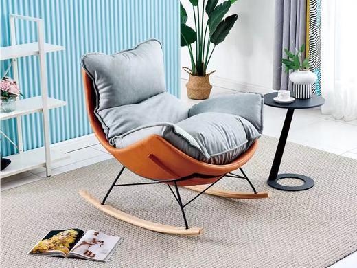 椅世界 简 休闲椅 科技布碳素钢配橡木脚[免费送装，偏远地区除外] 商品图1