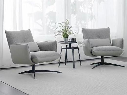 椅世界 简奢 休闲椅 麻布西皮饰面+高密度海棉+内钢铁框架+实心黑沙铁脚[免费送装，偏远地区除外] 商品图0