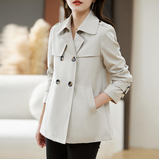 时尚韩版，宽松休闲短款风衣HR-ZYF2392 商品图6