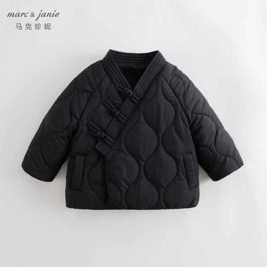 马克珍妮秋冬装 男女童国风新中式交领夹棉保暖外套 232093 商品图1