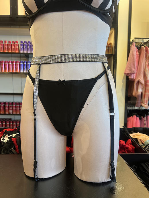 Victoria's Secret/维多利亚的秘密 女士水钻细腰封吊袜带 仅带子 商品图0