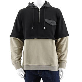 EMPORIO ARMANI 阿玛尼 男士棉质徽标印花连帽卫衣 混色 6R1MBV 1JWPZ 0019