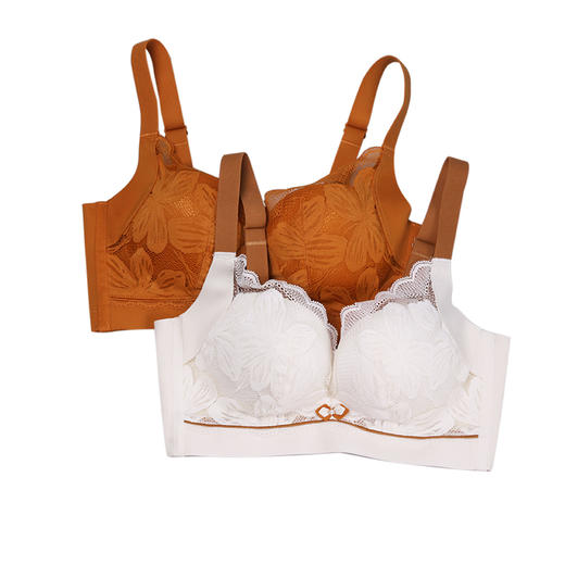 美季美优B撞色肩带薄棉杯文胸W352B12 商品图4