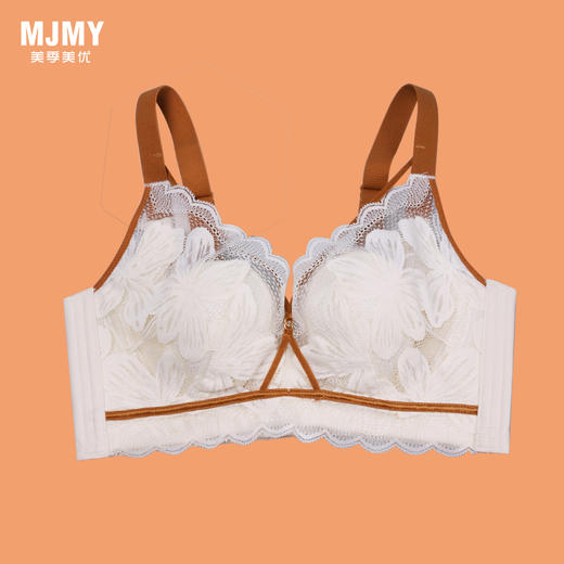 美季美优S撞色清新蕾丝水晶杯文胸W352B13 商品图0