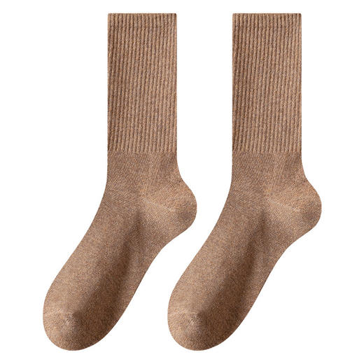 【男士精梳棉中筒袜5双装】柔软耐磨抗起球加长袜筒高弹透气吸湿排汗 商品图4