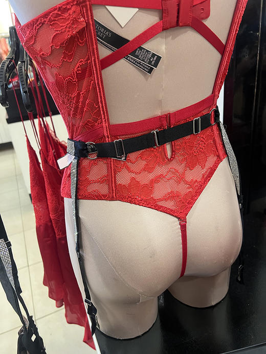 Victoria's Secret/维多利亚的秘密 女士水钻细腰封吊袜带 仅带子 商品图3