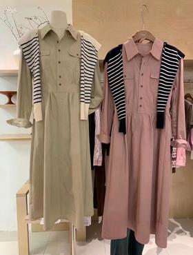 女长袖披肩连衣裙8181