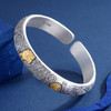 子佩集S999银【吉言】手镯【YS021】带金色嵌真金2309 商品缩略图1