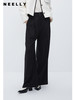 通勤直筒裤女休闲垂感阔腿裤NEELLY纳俪商场同款双腰头压褶西装裤N23102H01074 商品缩略图0