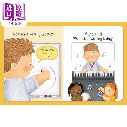 【中商原版】小瓢虫职业机关书 老师 Busy Day Teacher 英文原版 儿童纸板书翻翻书 亲子百科知识图画书 进口低幼童书2-5岁 商品图1