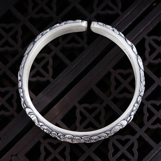 子佩集S999银【美人赋】手镯【YS022】带金色嵌真金2309 商品图6