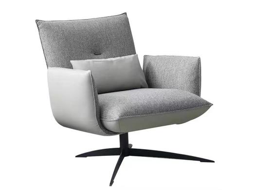 椅世界 简奢 休闲椅 麻布西皮饰面+高密度海棉+内钢铁框架+实心黑沙铁脚[免费送装，偏远地区除外] 商品图1