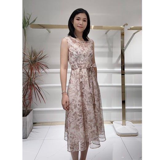 EIIR司歌弹力网印花背心无袖连衣裙显瘦气质EA881367 商品图5