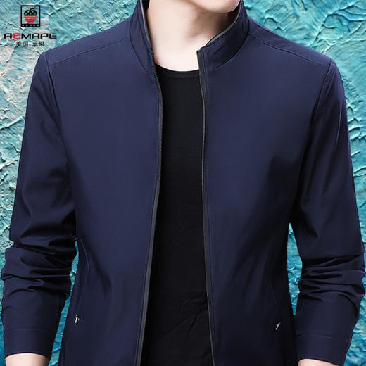 DD-美国苹果夹克男春秋中老年宽松休闲爸爸装上档次大码翻领外套上衣 商品图9