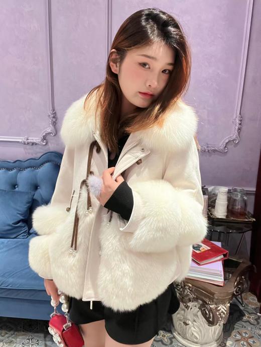 臣禾【新中式皮草】【90白鹅绒+狐狸毛】短款外套 9234070383  商品图9