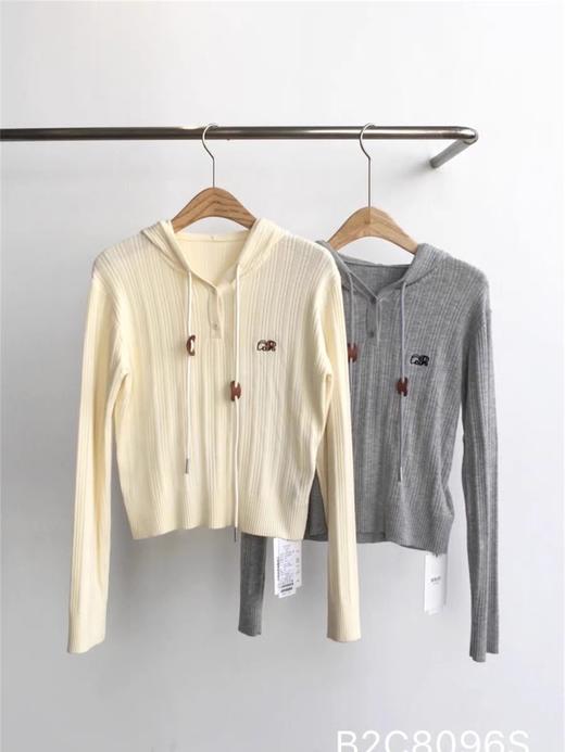 女带帽毛织上衣8096 商品图0