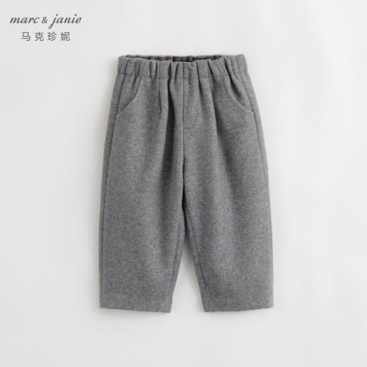 马克珍妮秋冬装新款 男女童保暖毛呢宽松萝卜裤 232101 商品图2