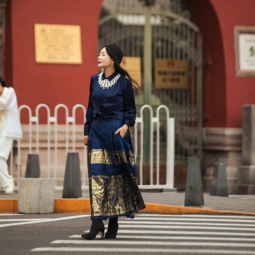 【林栖设计小店】【现货】生活在左100%桑蚕丝衬衣气质显瘦都市复古百搭2023秋冬新品衬衫女1933311 商品图0