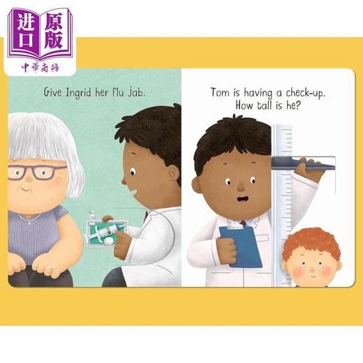 【中商原版】小瓢虫职业机关书 医生 Busy Day Doctor 英文原版 儿童纸板书翻翻书 亲子百科知识图画书 进口低幼童书2-5岁 商品图3