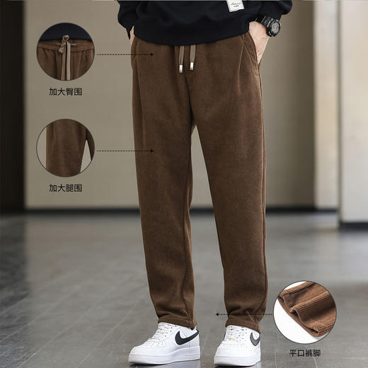 【远红外传热灯芯绒】圣得西抗菌九分裤秋冬款系带小锥裤潮2362915745 商品图4