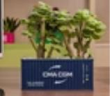 集装箱模型花盆（藏青） 商品图0