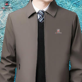 DD-美国苹果夹克男春秋中老年宽松休闲爸爸装上档次大码翻领外套上衣