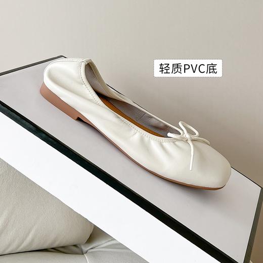 ZHR百搭蝴蝶结单鞋女2023新款平底芭蕾鞋低跟一脚蹬豆豆鞋小香风 商品图14
