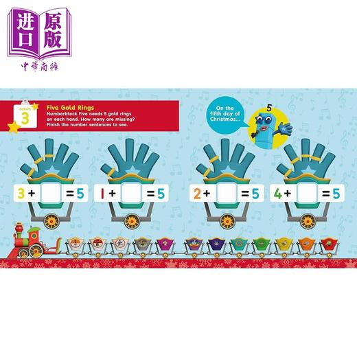 【中商原版】数字积木字母积木圣诞贴纸乐2 Numberblocks Christmas Sticker Fun英文原版 儿童活动玩具书 卡通动画节日贴纸书 商品图2