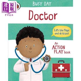 【中商原版】小瓢虫职业机关书 医生 Busy Day Doctor 英文原版 儿童纸板书翻翻书 亲子百科知识图画书 进口低幼童书2-5岁
