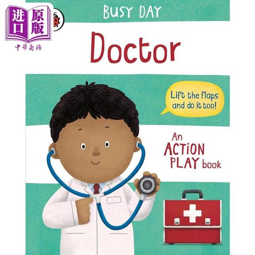 【中商原版】小瓢虫职业机关书 医生 Busy Day Doctor 英文原版 儿童纸板书翻翻书 亲子百科知识图画书 进口低幼童书2-5岁 商品图0