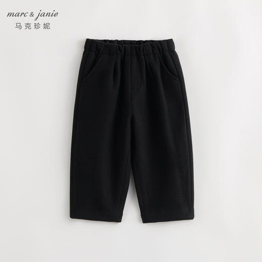 马克珍妮秋冬装新款 男女童保暖毛呢宽松萝卜裤 232101 商品图3