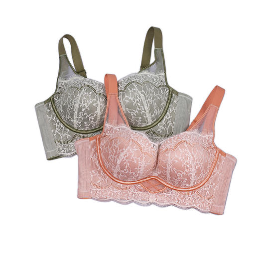 美季美优H法式撞色蕾丝中厚杯文胸W352B11 商品图4