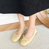 ZHR百搭蝴蝶结单鞋女2023新款平底芭蕾鞋低跟一脚蹬豆豆鞋小香风 商品缩略图4