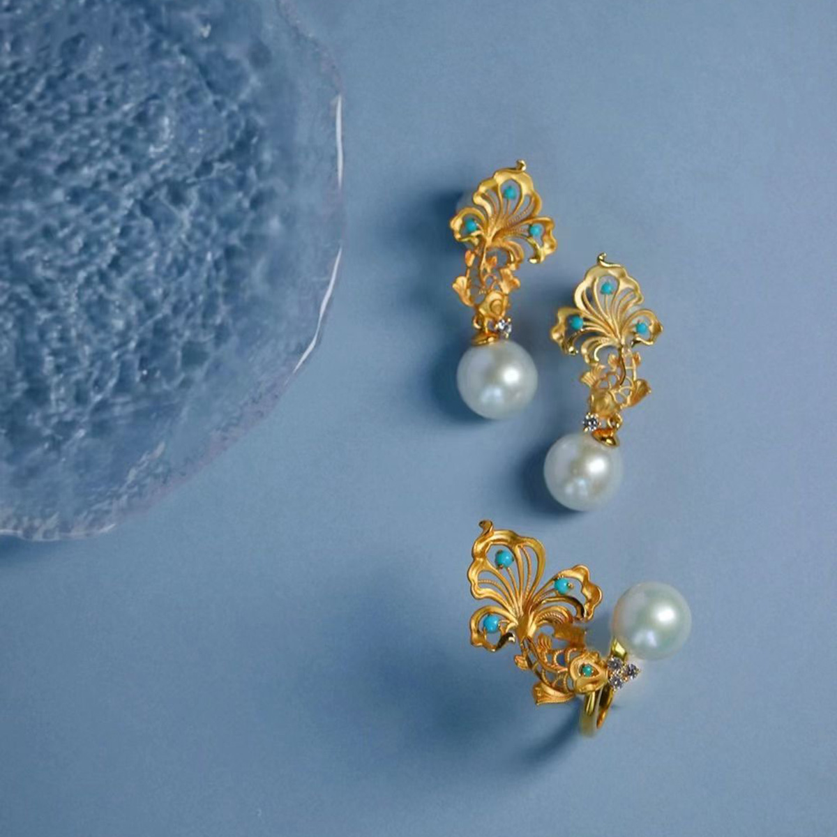 龢盒原创 金玉‬满堂·锦‮珍鲤‬珠‮环耳‬戒指套