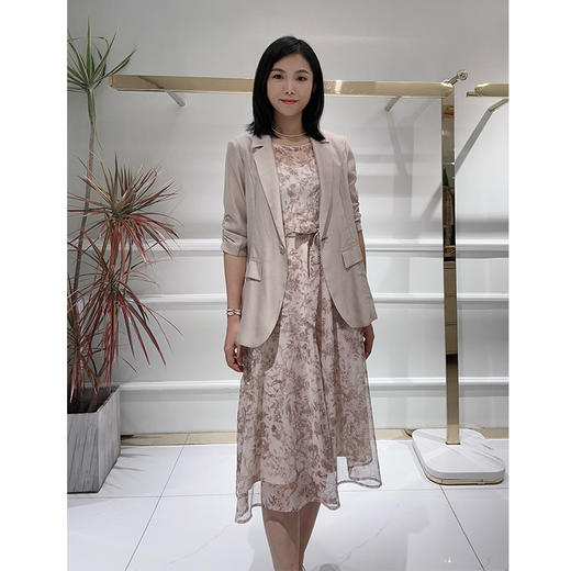 EIIR司歌弹力网印花背心无袖连衣裙显瘦气质EA881367 商品图3