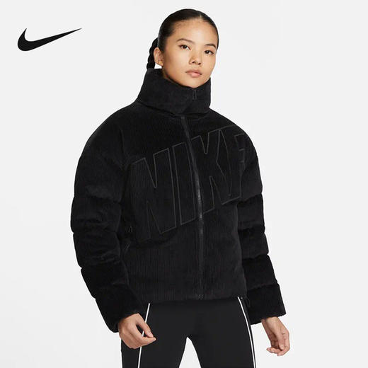 Nike/耐克女子冬季新款黑色运动休闲立领保暖短款羽绒服FD8214-010 商品图0