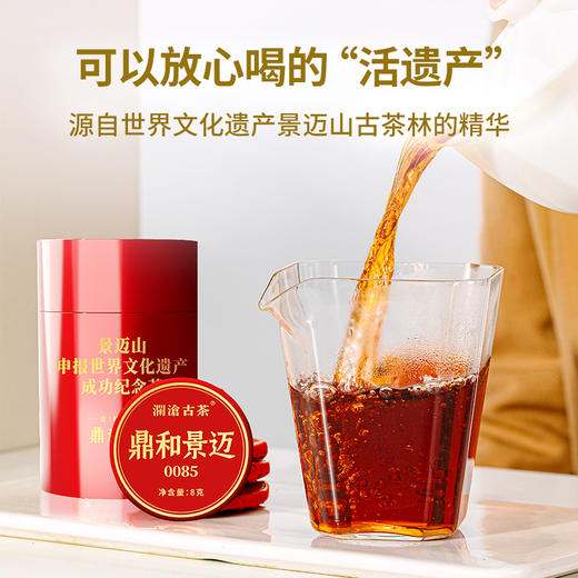 澜沧古茶2023年鼎和景迈0085普洱古树茶熟普品鉴盒装84g 商品图2